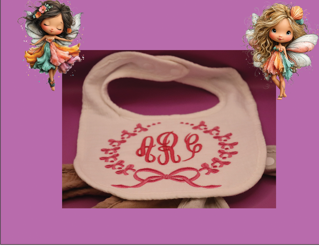EMBROIDERY MUSLIN BABY DROOL BIBS